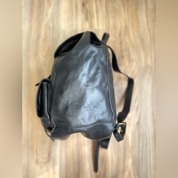 MADEWELL $228 The Transport Rucksack in Black Leather LNC w - Picture 13 of 14